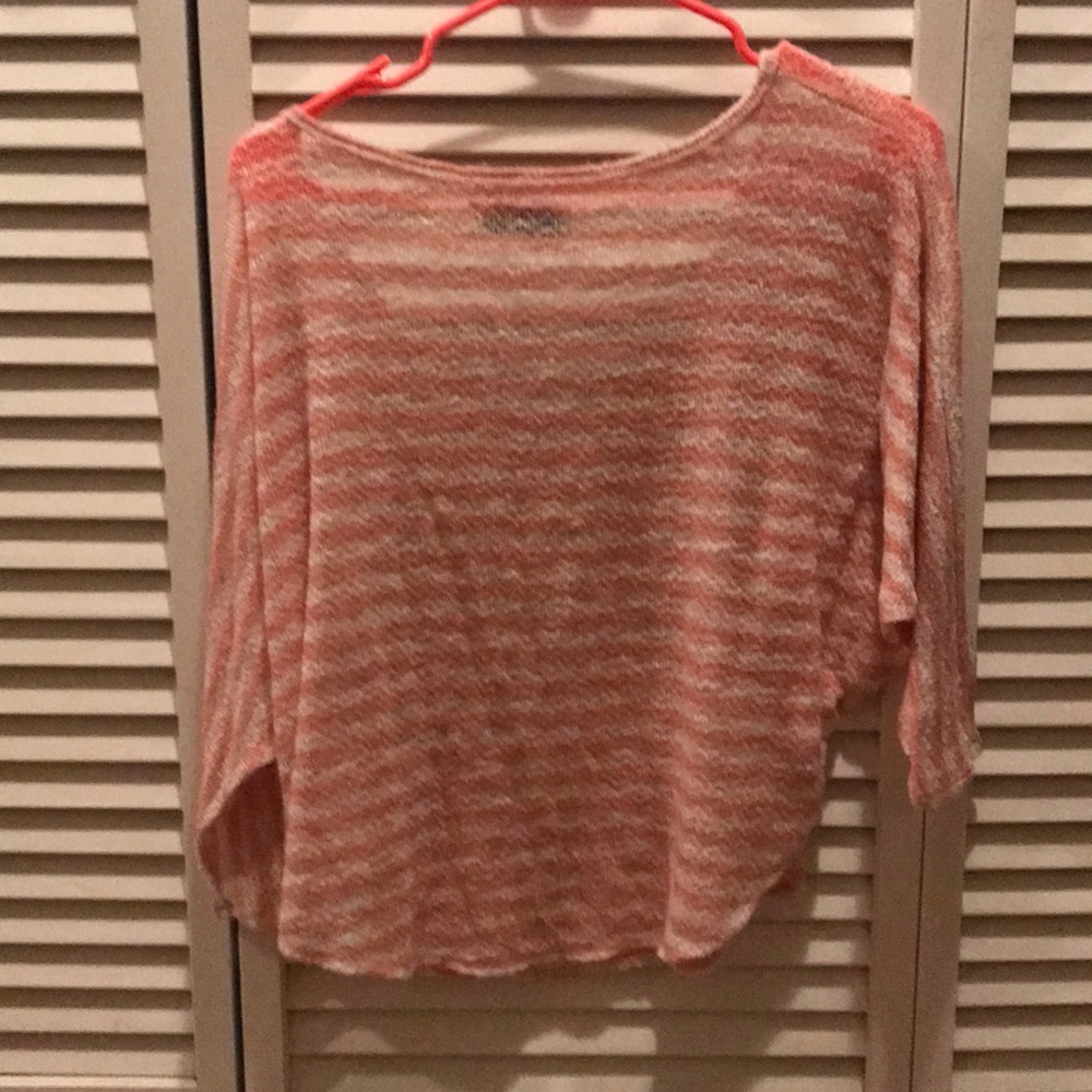 Hollister sweater in pink and white